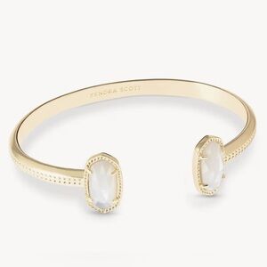 Kendra Scott Elton Gold Cuff Bracelet with ivory mother-of-pearl